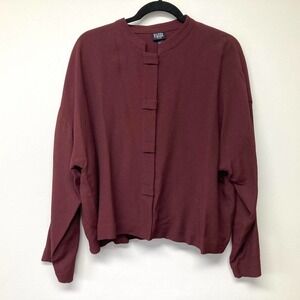 Eileen fisher bow button blouse